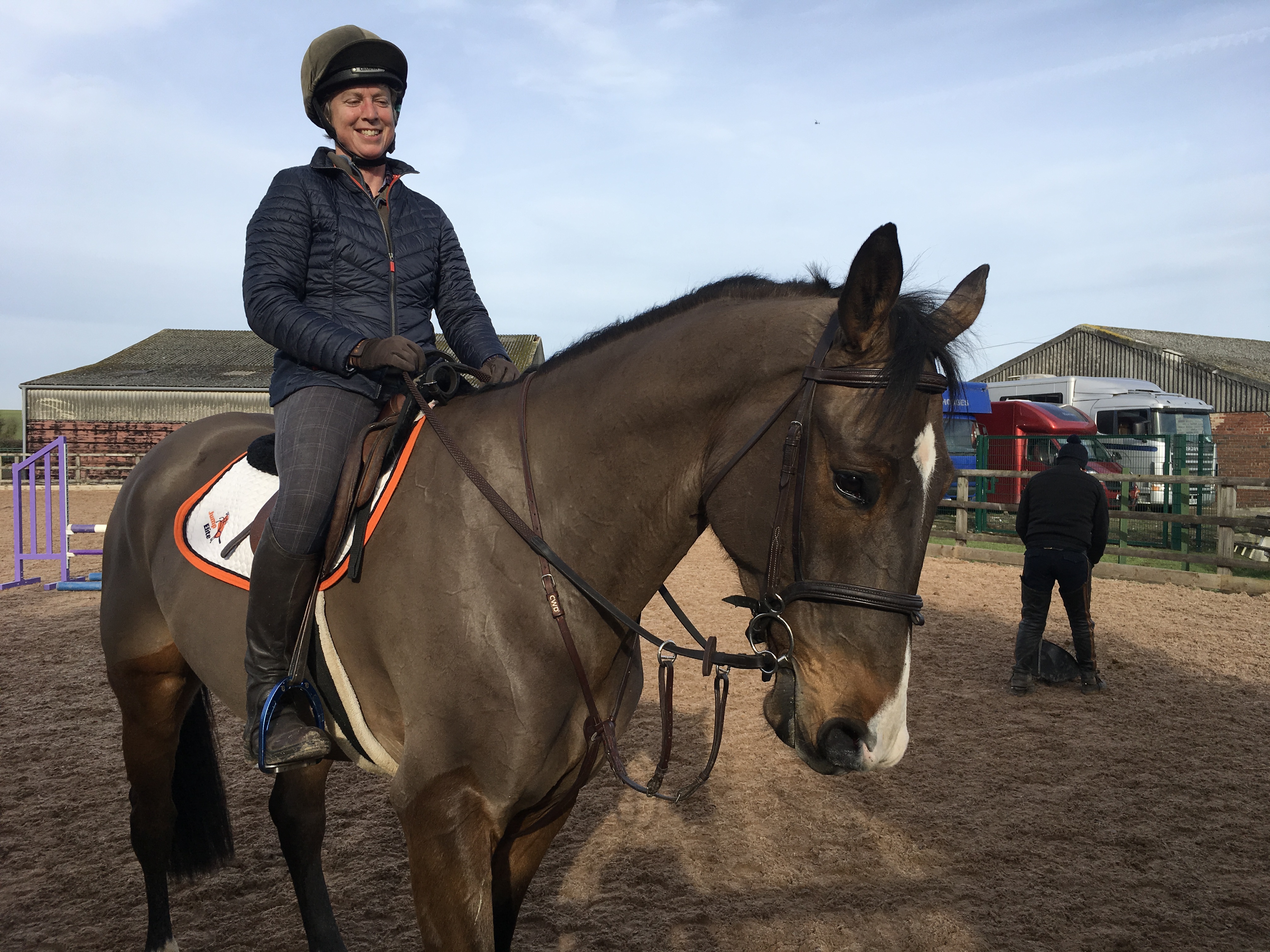Cath Hill on her horse Vigo Cath Hill on her horse Vigo